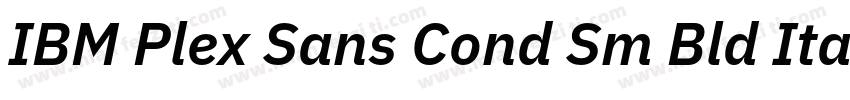 IBM Plex Sans Cond Sm Bld Italic字体转换